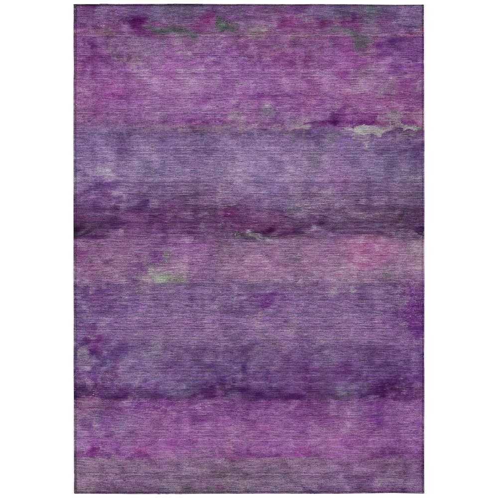 Machine Washable Indoor/Outdoor Chantille ACN2311 Purple 3' x 5' Rug. Picture 1