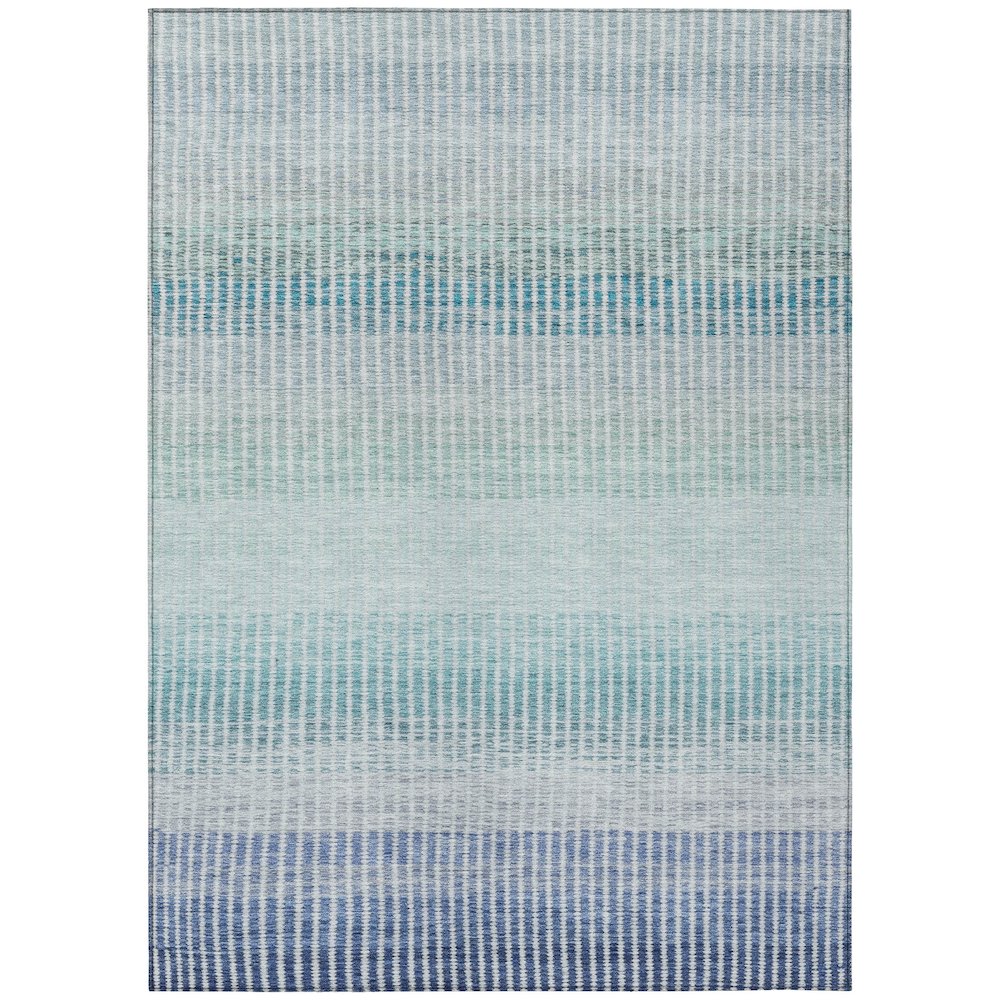 Machine Washable Indoor/Outdoor Chantille ACN2313 Blue 3' x 5' Rug. Picture 1