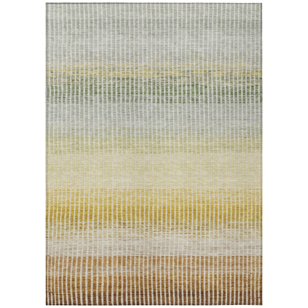 Machine Washable Indoor/Outdoor Chantille ACN2313 Orange 3' x 5' Rug. Picture 1