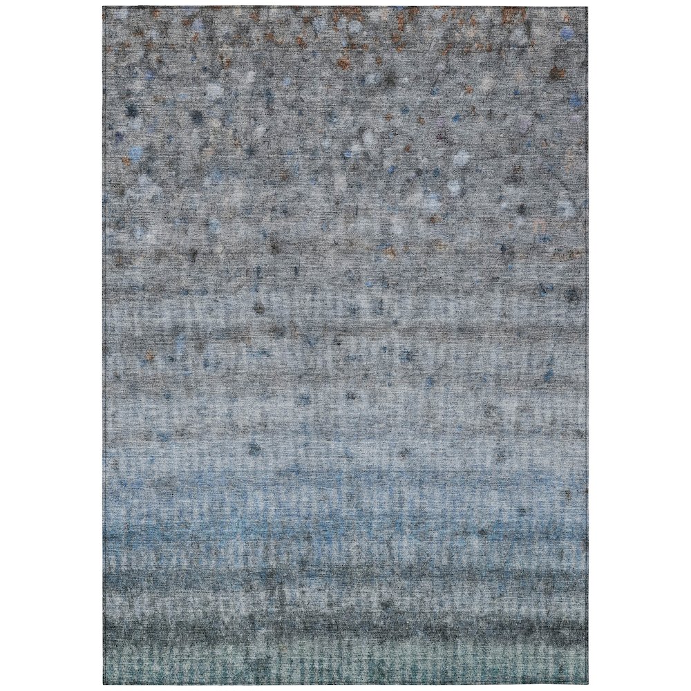 Machine Washable Indoor/Outdoor Chantille ACN2315 Blue 3' x 5' Rug. Picture 1