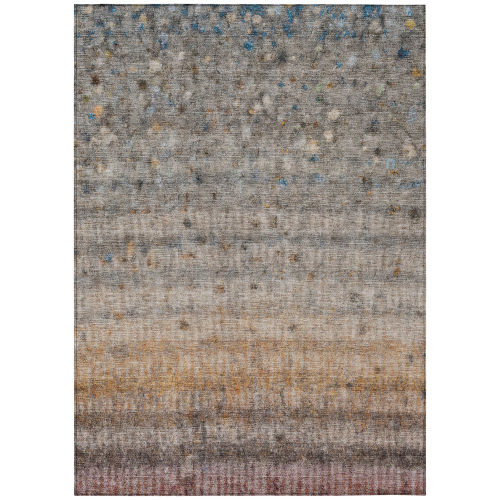 Machine Washable Indoor/Outdoor Chantille ACN2315 Gray 3' x 5' Rug. Picture 1