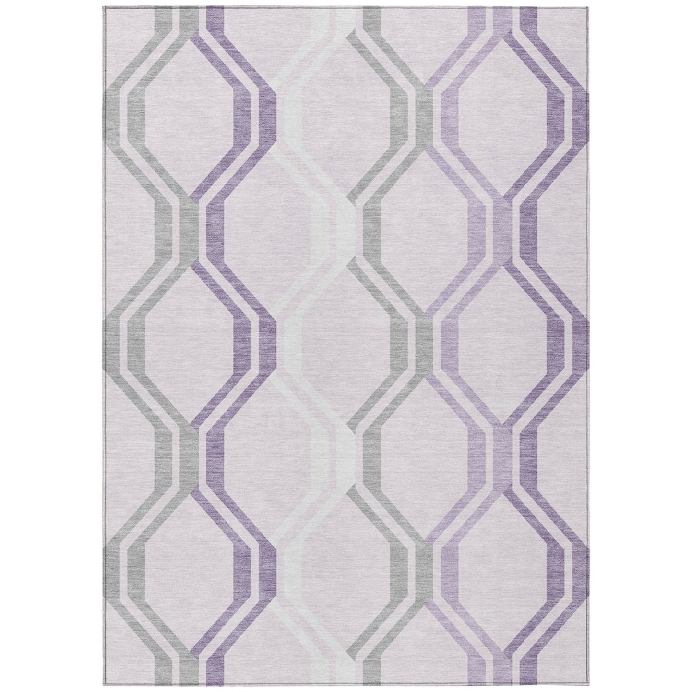 Machine Washable Indoor/Outdoor Chantille ACN2326 Purple 3' x 5' Rug. Picture 1