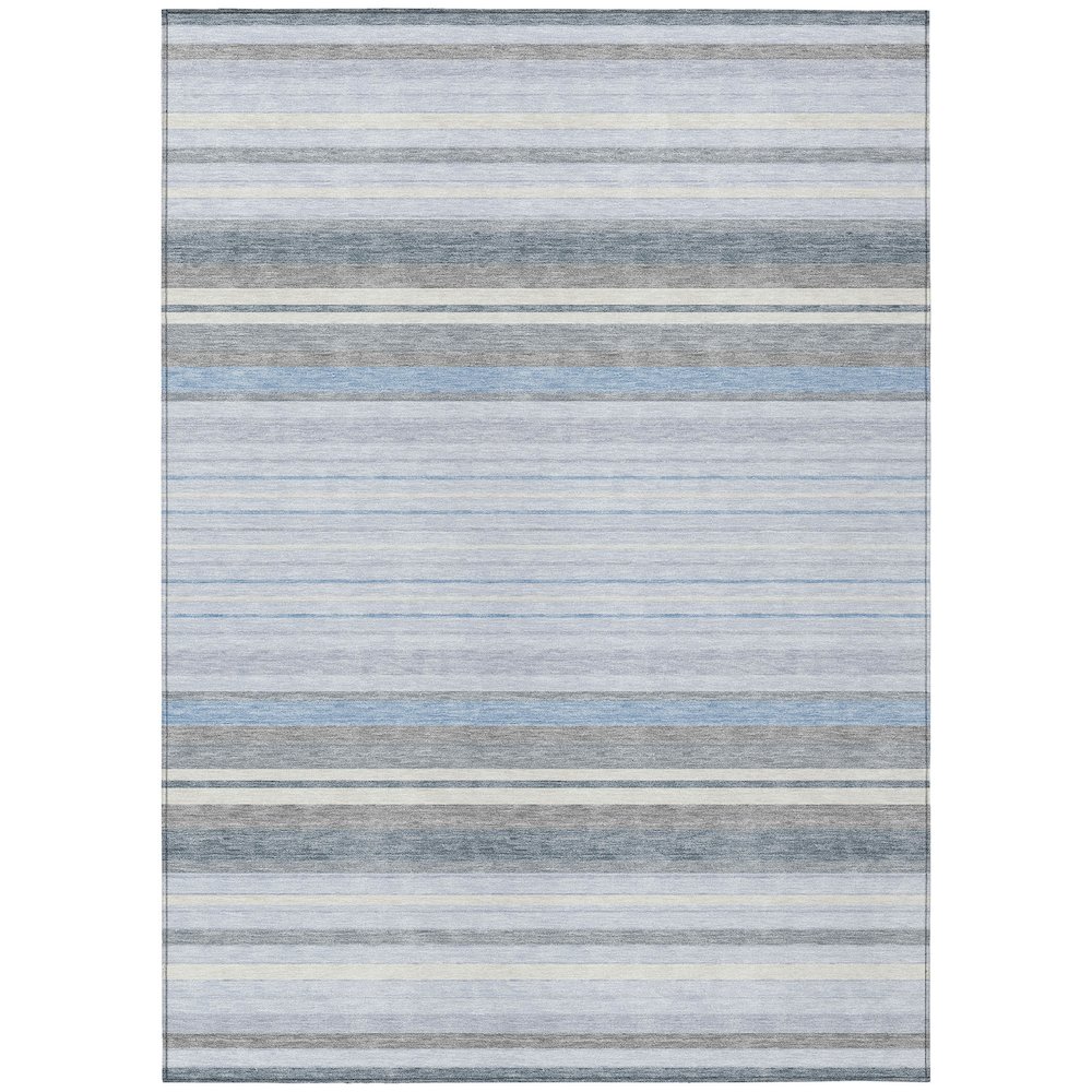 Machine Washable Indoor/Outdoor Chantille ACN2330 Blue 3' x 5' Rug. Picture 1