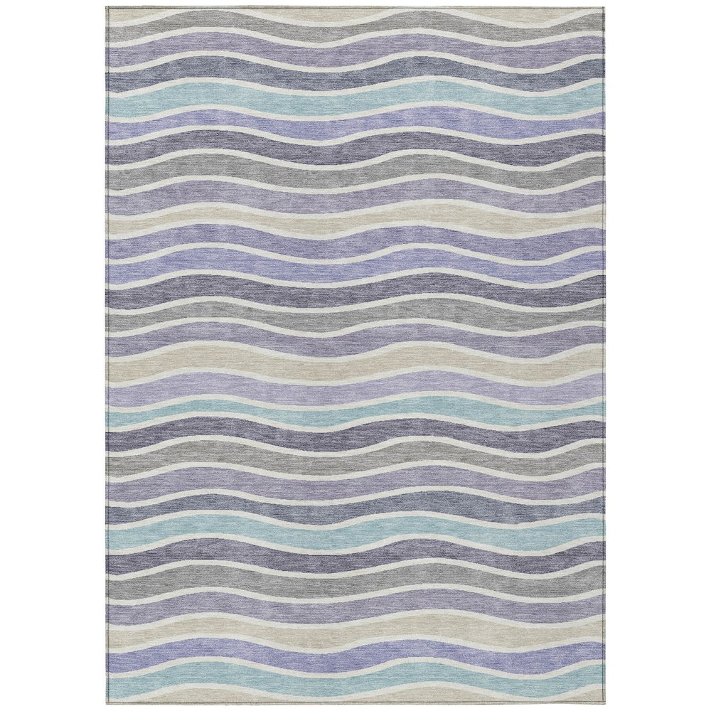 Machine Washable Indoor/Outdoor Chantille ACN2333 Purple 3' x 5' Rug. Picture 1