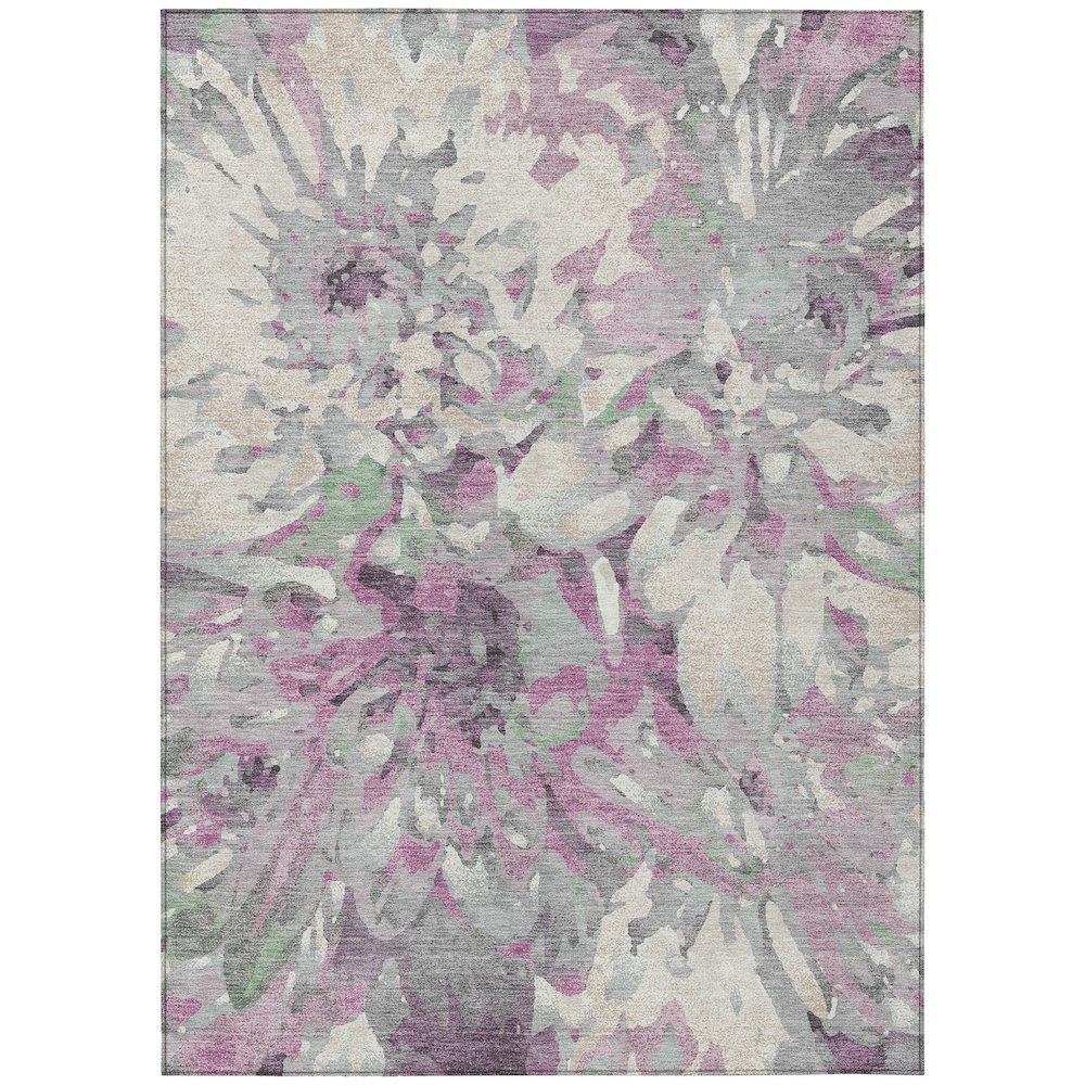 Machine Washable Indoor/Outdoor Chantille ACN2340 Pink 3' x 5' Rug. Picture 1