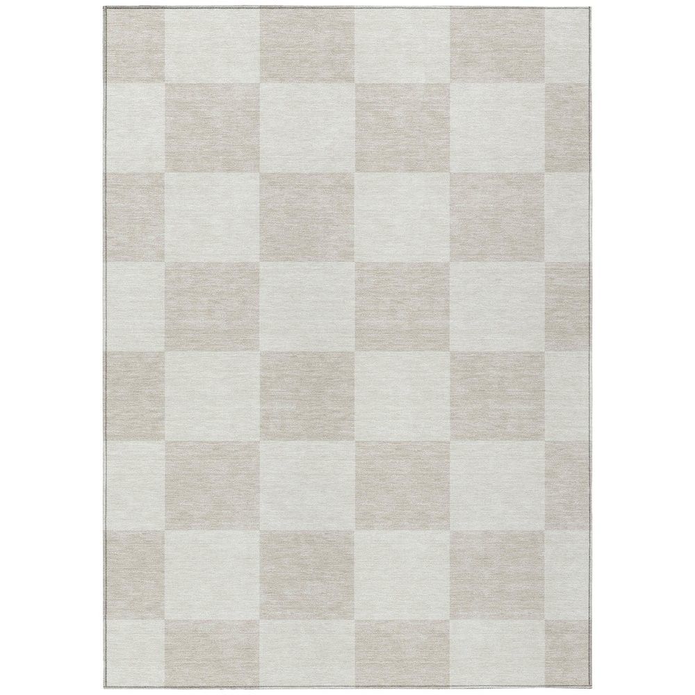 Machine Washable Indoor/Outdoor Chantille ACN2345 Ivory 3' x 5' Rug. Picture 1