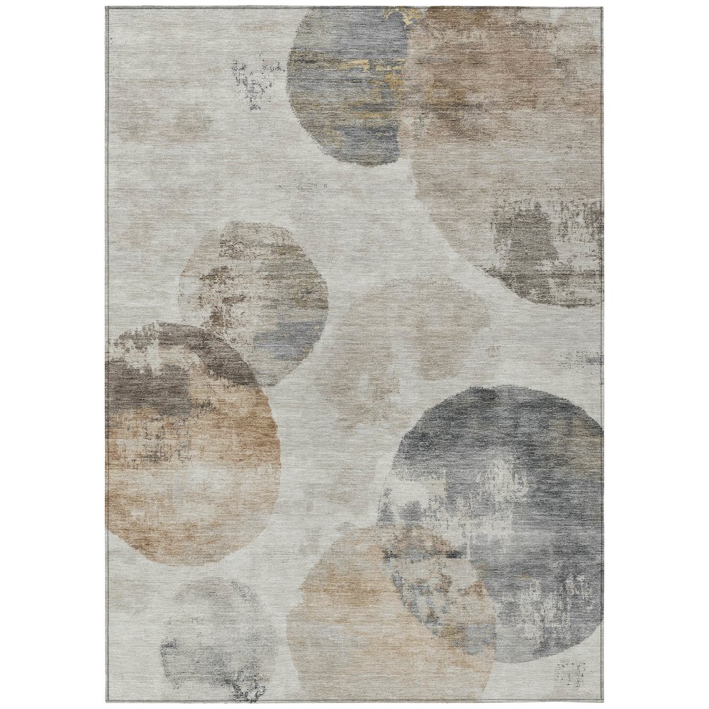Machine Washable Indoor/Outdoor Chantille ACN2346 Brown 3' x 5' Rug. Picture 1