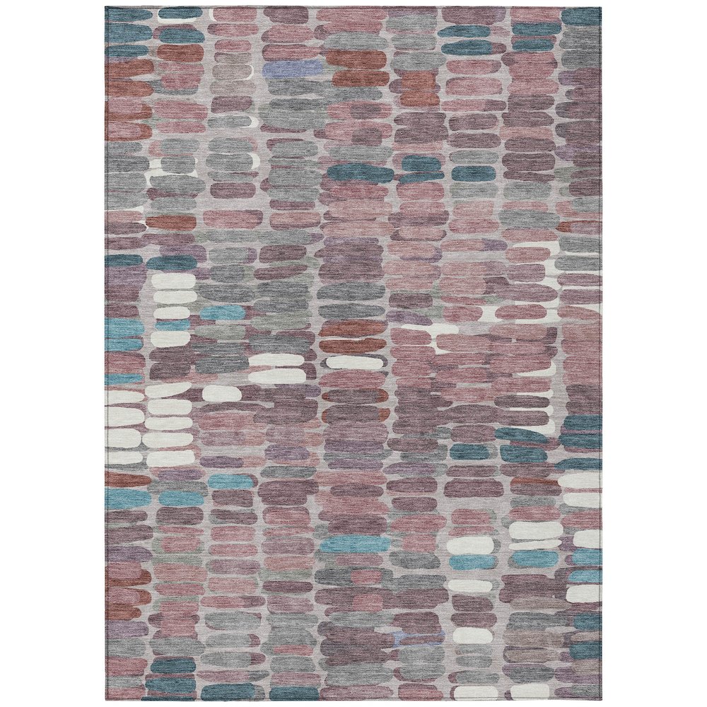 Machine Washable Indoor/Outdoor Chantille ACN2349 Pink 3' x 5' Rug. Picture 1