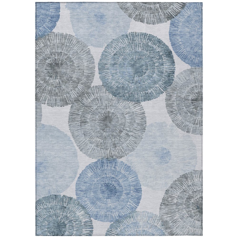 Machine Washable Indoor/Outdoor Chantille ACN2351 Blue 3' x 5' Rug. Picture 1