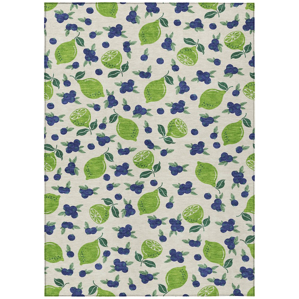 Machine Washable Indoor/Outdoor Chantille ACN2354 Ivory 3' x 5' Rug. Picture 1