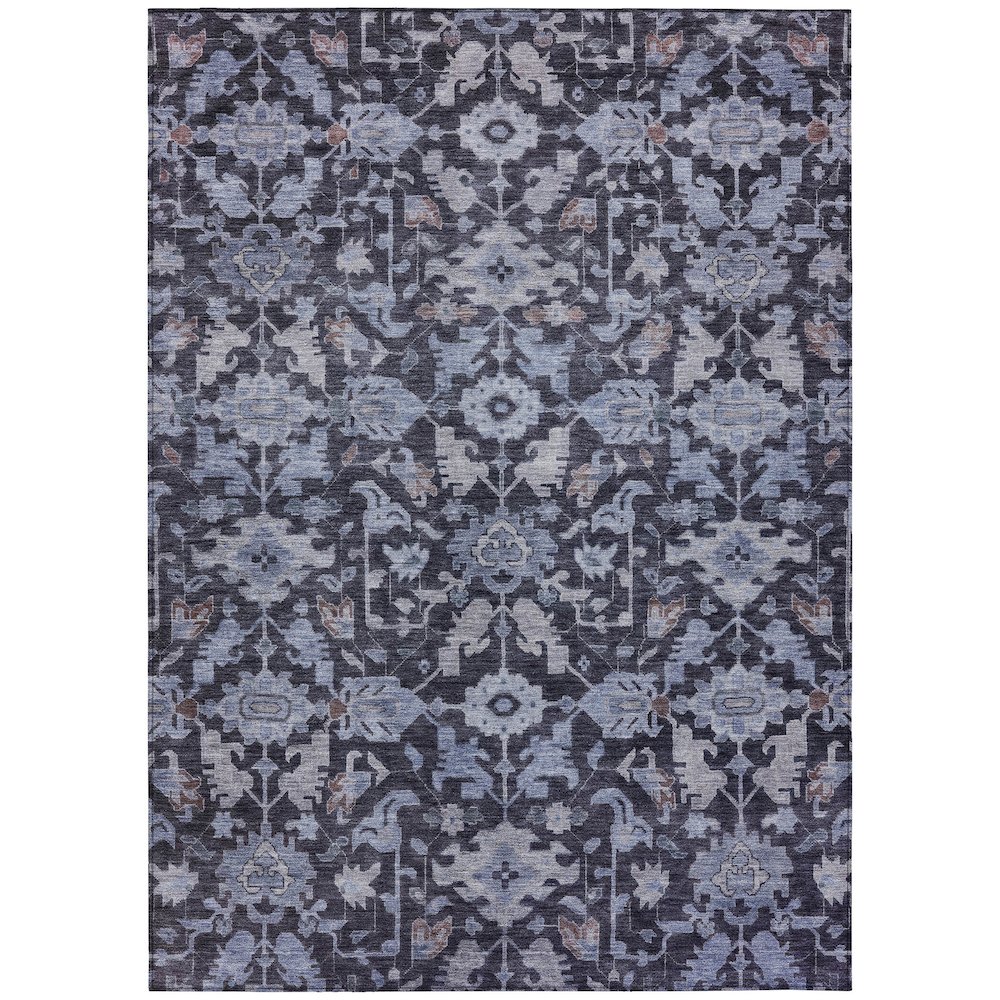 Machine Washable Indoor/Outdoor Chantille ACN2358 Blue 3' x 5' Rug. Picture 1