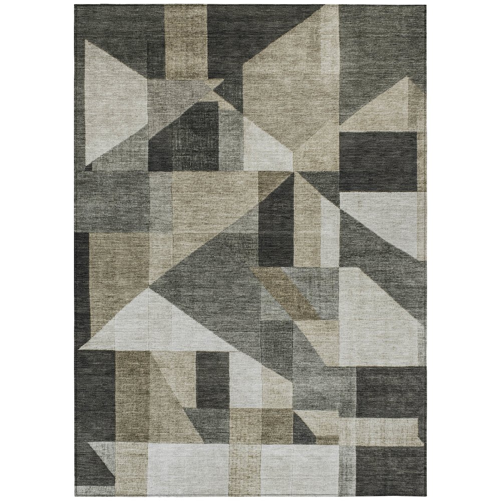 Machine Washable Indoor/Outdoor Chantille ACN2365 Gray 3' x 5' Rug. Picture 1