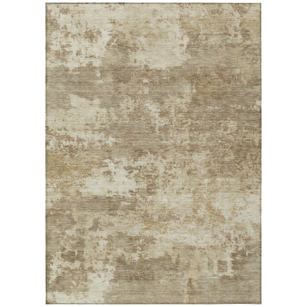 Machine Washable Indoor/Outdoor Chantille ACN2366 Brown 3' x 5' Rug. Picture 1