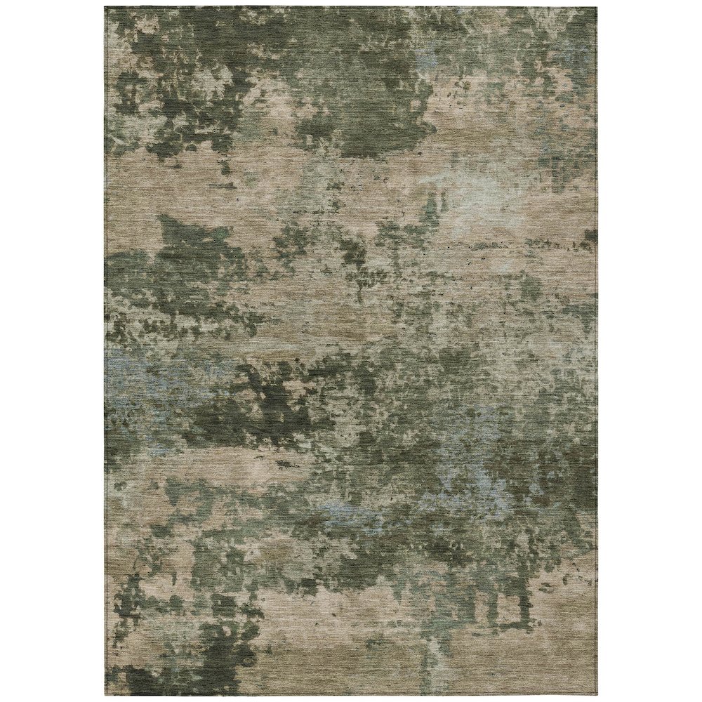 Machine Washable Indoor/Outdoor Chantille ACN2366 Green 3' x 5' Rug. Picture 1