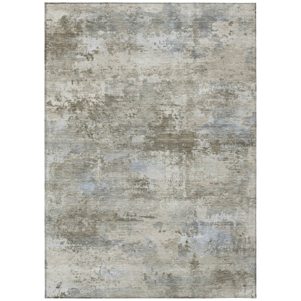 Machine Washable Indoor/Outdoor Chantille ACN2370 Brown 3' x 5' Rug. Picture 1