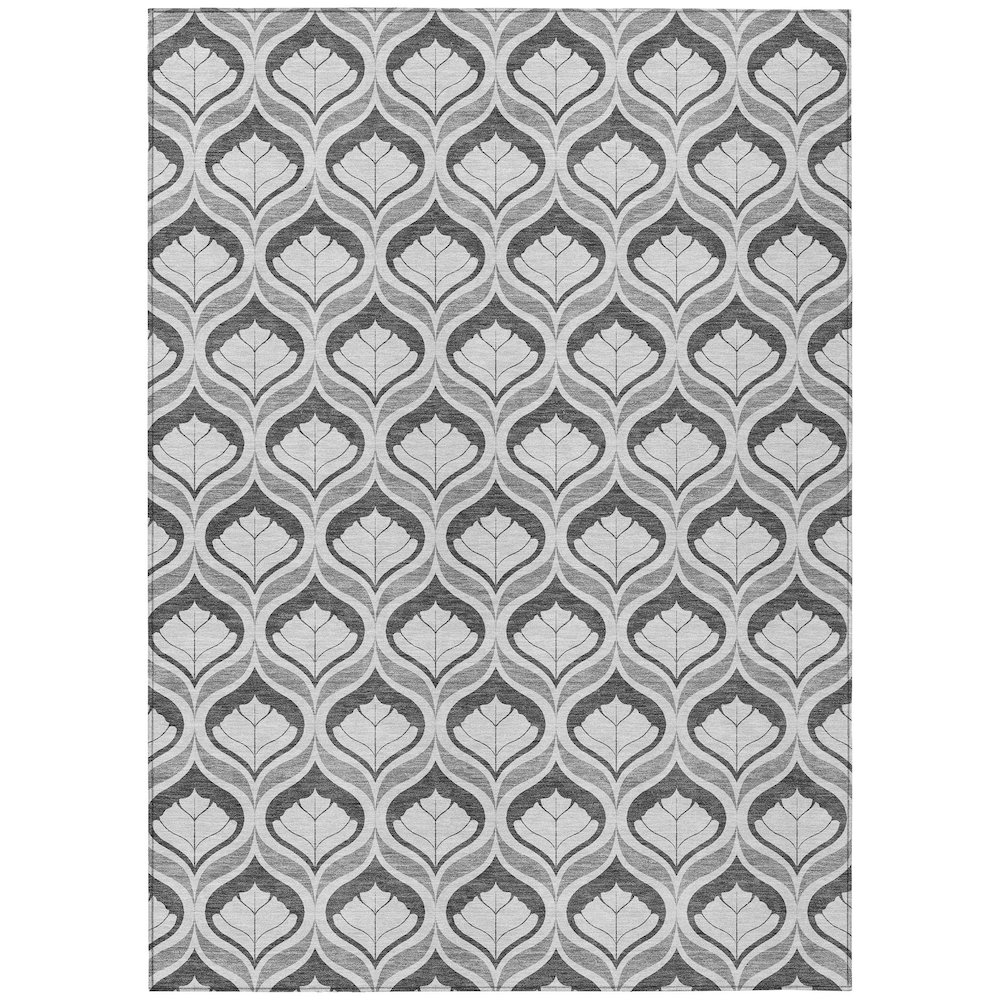 Machine Washable Indoor/Outdoor Chantille ACN2379 Gray 3' x 5' Rug. Picture 1