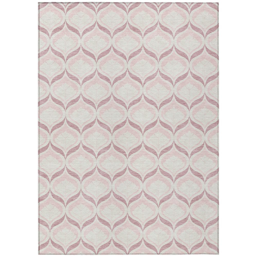 Machine Washable Indoor/Outdoor Chantille ACN2379 Pink 3' x 5' Rug. Picture 1