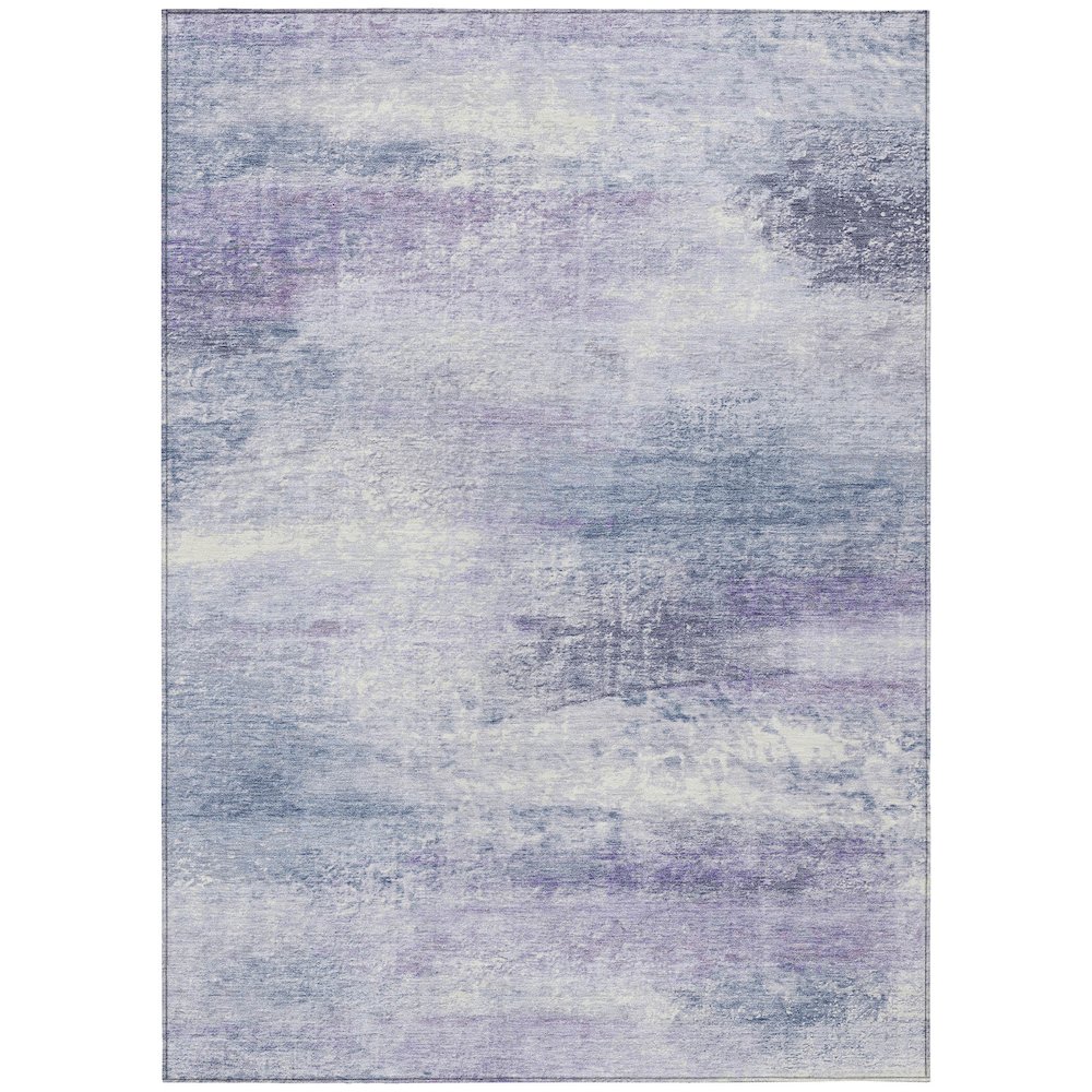 Machine Washable Indoor/Outdoor Chantille ACN2402 Purple 3' x 5' Rug. Picture 1