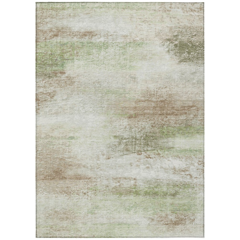 Machine Washable Indoor/Outdoor Chantille ACN2402 Brown 3' x 5' Rug. Picture 1