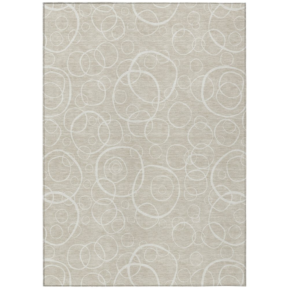 Machine Washable Indoor/Outdoor Chantille ACN2407 Brown 3' x 5' Rug. Picture 1