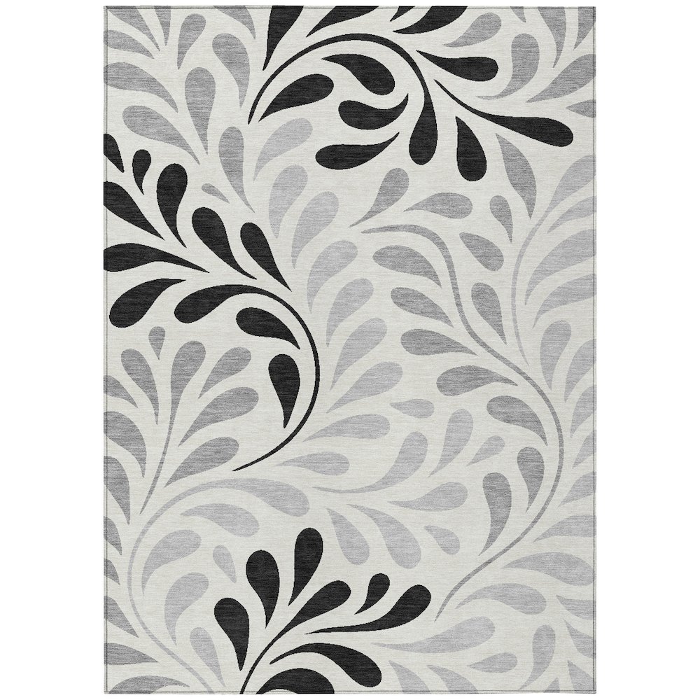 Machine Washable Indoor/Outdoor Chantille ACN2411 Ivory 3' x 5' Rug. Picture 1