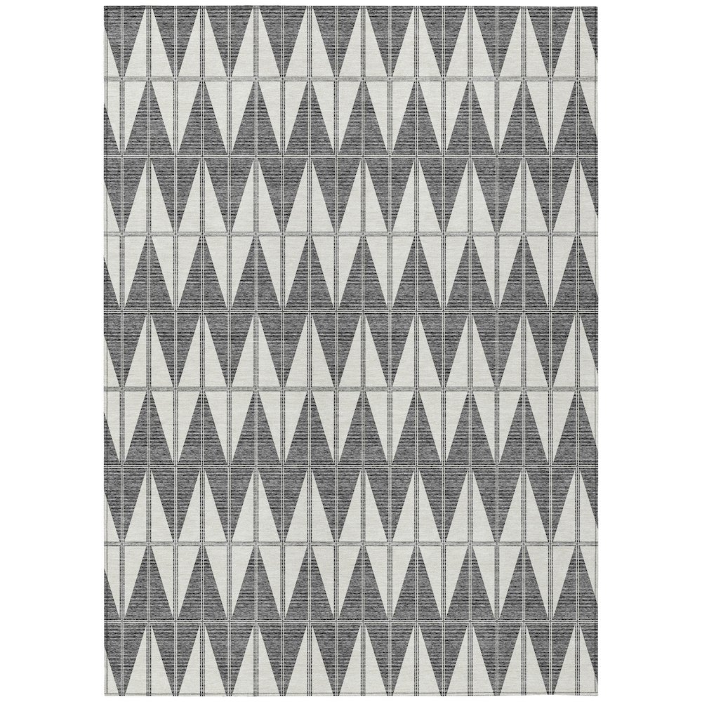 Machine Washable Indoor/Outdoor Chantille ACN2415 Ivory 3' x 5' Rug. Picture 1