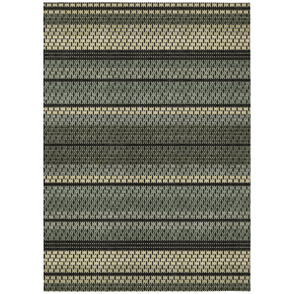 Machine Washable Indoor/Outdoor Chantille ACN2427 Green 3' x 5' Rug. Picture 1