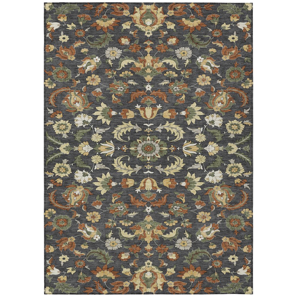 Machine Washable Indoor/Outdoor Chantille ACN2473 Gray 3' x 5' Rug. Picture 1