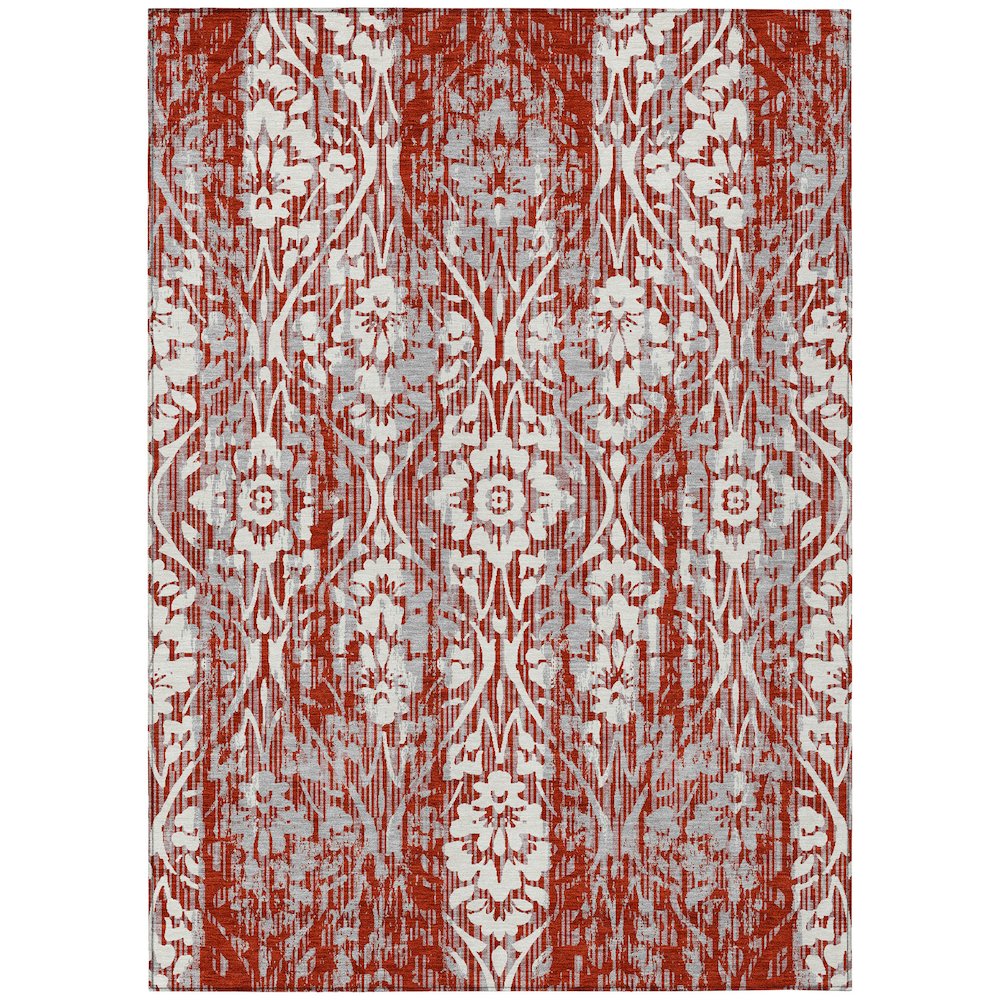 Machine Washable Indoor/Outdoor Chantille ACN2482 Red 3' x 5' Rug. Picture 1