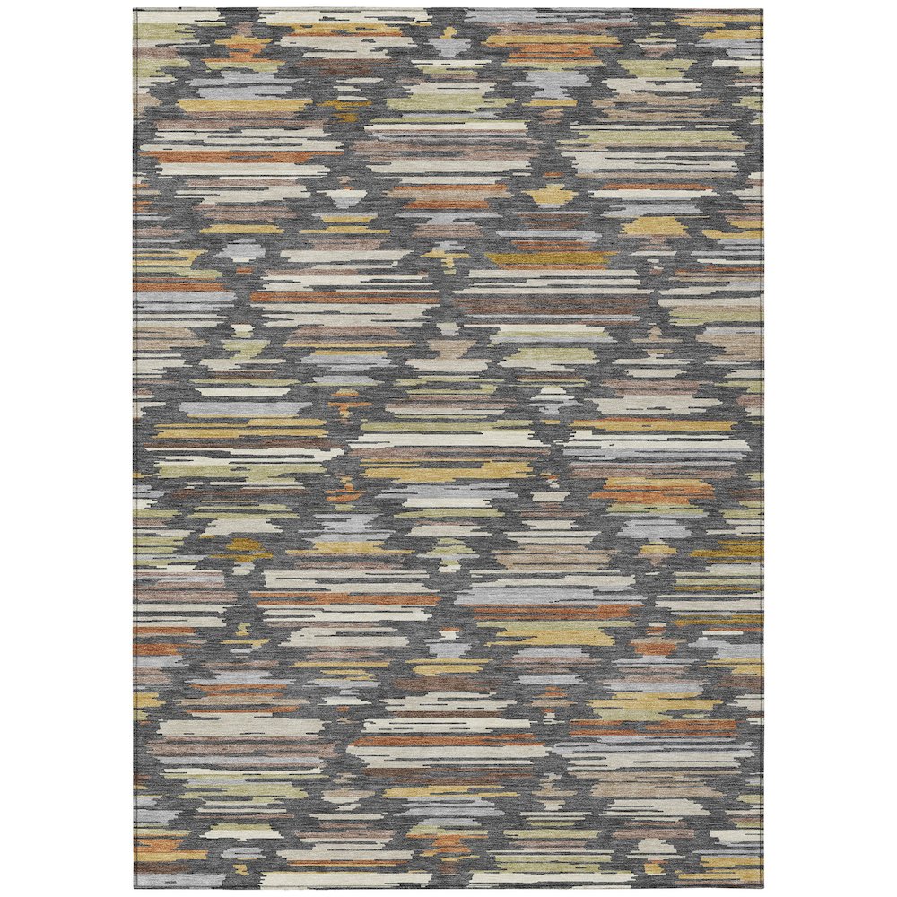 Machine Washable Indoor/Outdoor Chantille ACN2502 Gray 3' x 5' Rug. Picture 1