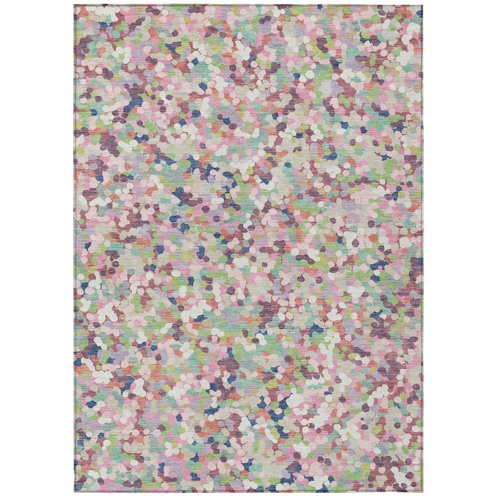 Machine Washable Indoor/Outdoor Chantille ACN2507 Pink 3' x 5' Rug. Picture 1
