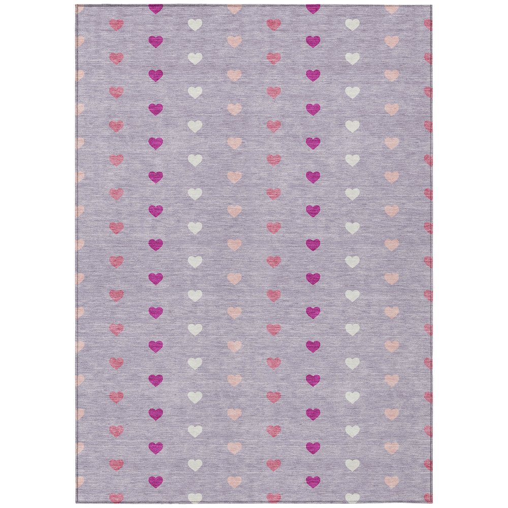 Machine Washable Indoor/Outdoor Chantille ACN2510 Purple 3' x 5' Rug. Picture 1