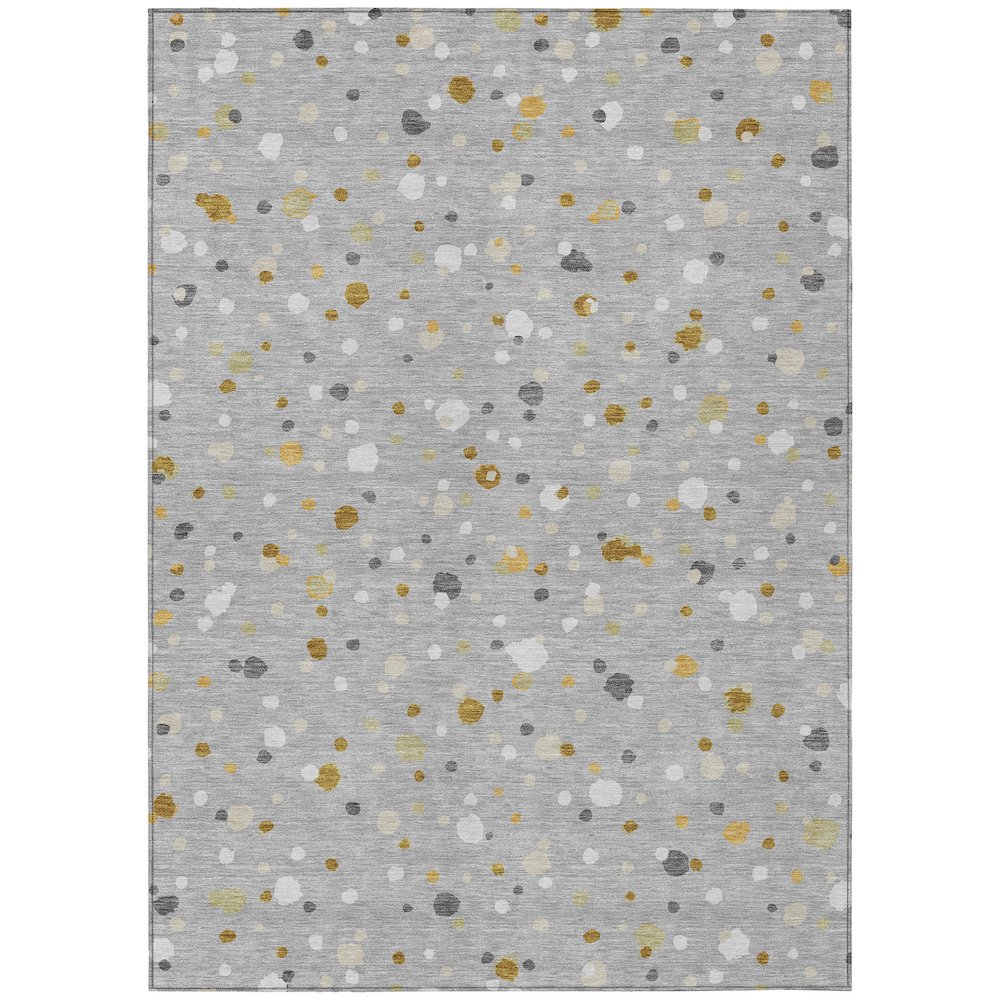 Machine Washable Indoor/Outdoor Chantille ACN2518 Gray 3' x 5' Rug. Picture 1