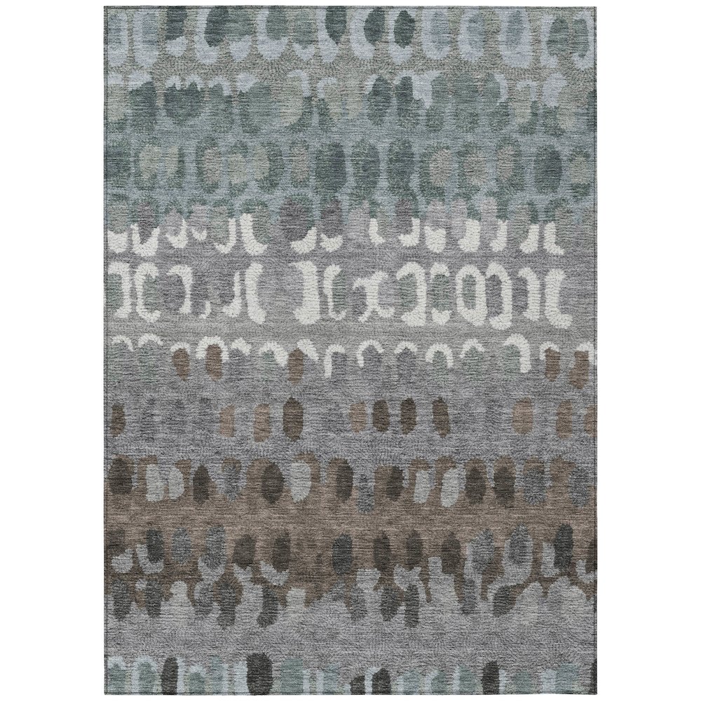 Machine Washable Indoor/Outdoor Chantille ACN2529 Green 3' x 5' Rug. Picture 1