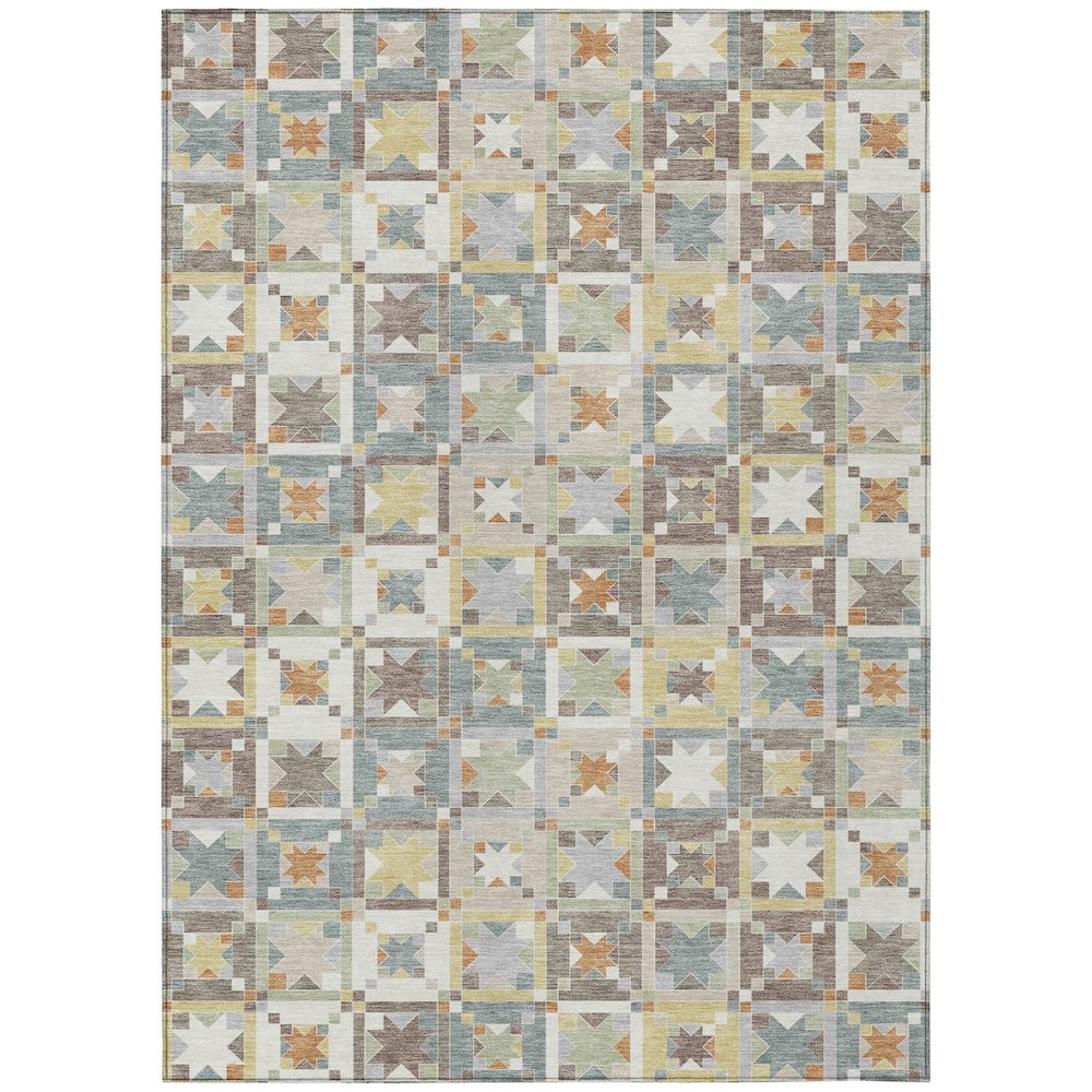 Machine Washable Indoor/Outdoor Chantille ACN2553 Ivory 3' x 5' Rug. Picture 1