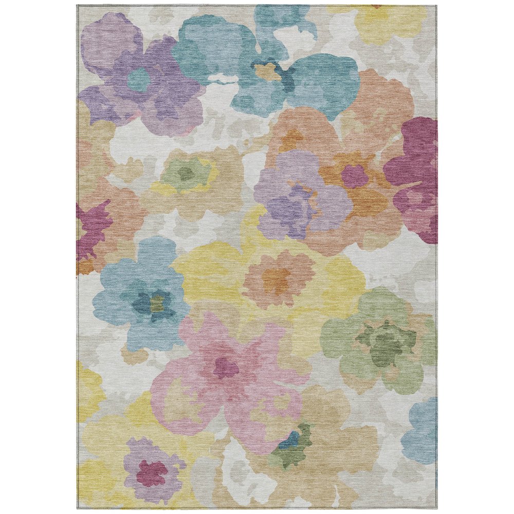 Machine Washable Indoor/Outdoor Chantille ACN2586 Brown 3' x 5' Rug. Picture 1