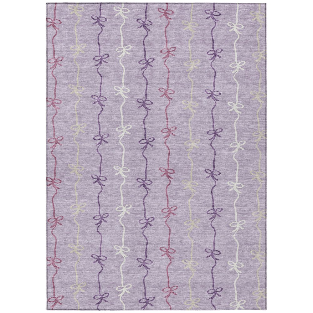 Machine Washable Indoor/Outdoor Chantille ACN2593 Purple 3' x 5' Rug. Picture 1