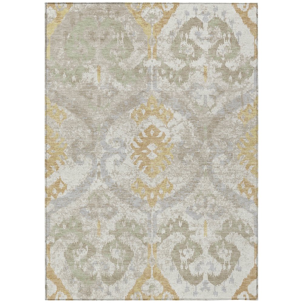 Machine Washable Indoor/Outdoor Chantille ACN2614 Ivory 3' x 5' Rug. Picture 1