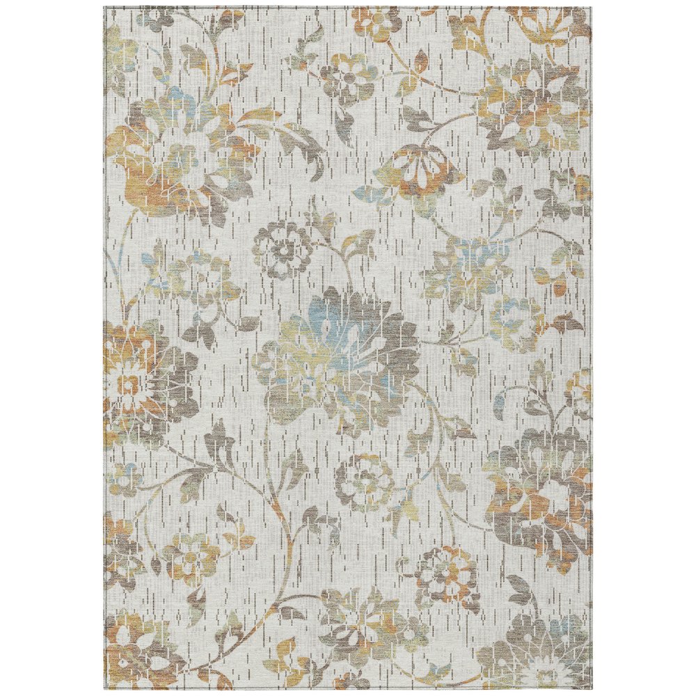 Machine Washable Indoor/Outdoor Chantille ACN2616 Ivory 3' x 5' Rug. Picture 1