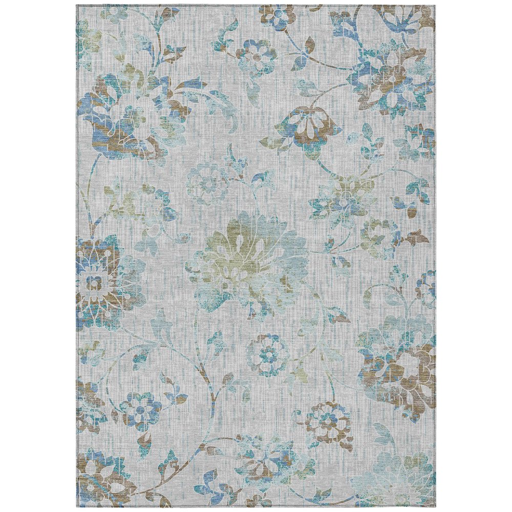 Machine Washable Indoor/Outdoor Chantille ACN2616 Gray 3' x 5' Rug. Picture 1