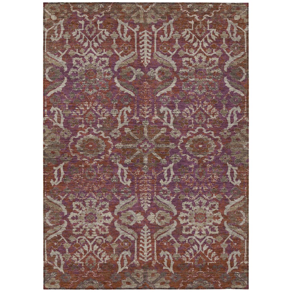 Machine Washable Indoor/Outdoor Chantille ACN2617 Purple 3' x 5' Rug. Picture 1