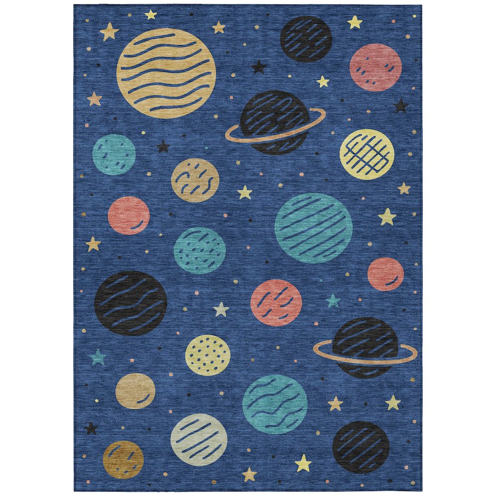 Machine Washable Indoor/Outdoor Chantille ACN2619 Blue 3' x 5' Rug. Picture 1