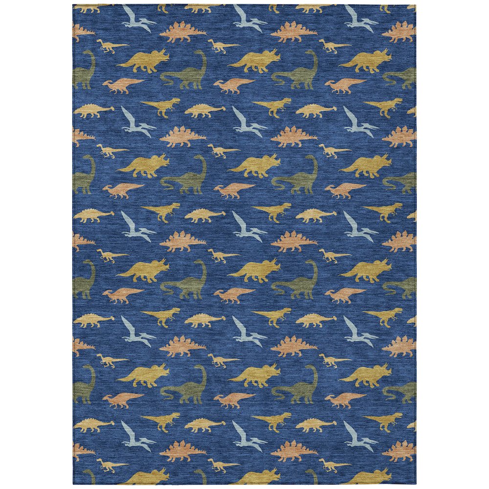Machine Washable Indoor/Outdoor Chantille ACN2622 Blue 3' x 5' Rug. Picture 1