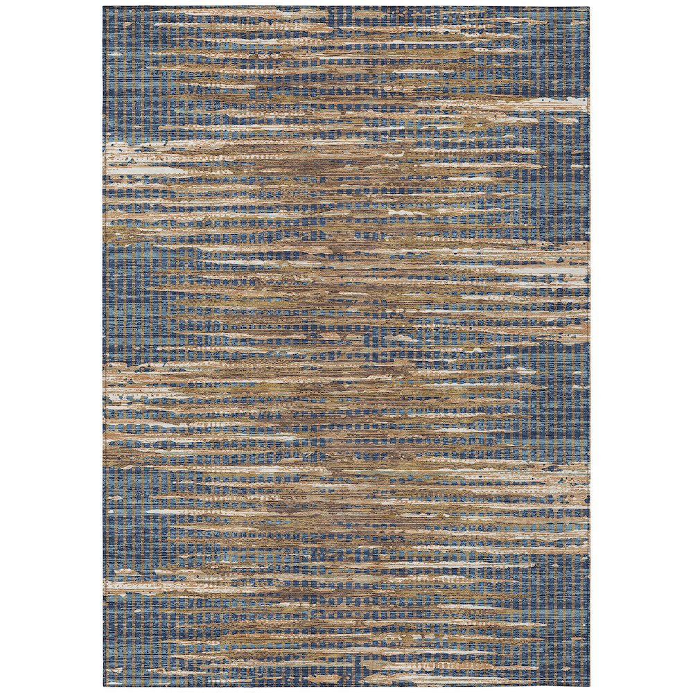 Machine Washable Indoor/Outdoor Chantille ACN2642 Blue 3' x 5' Rug. Picture 1