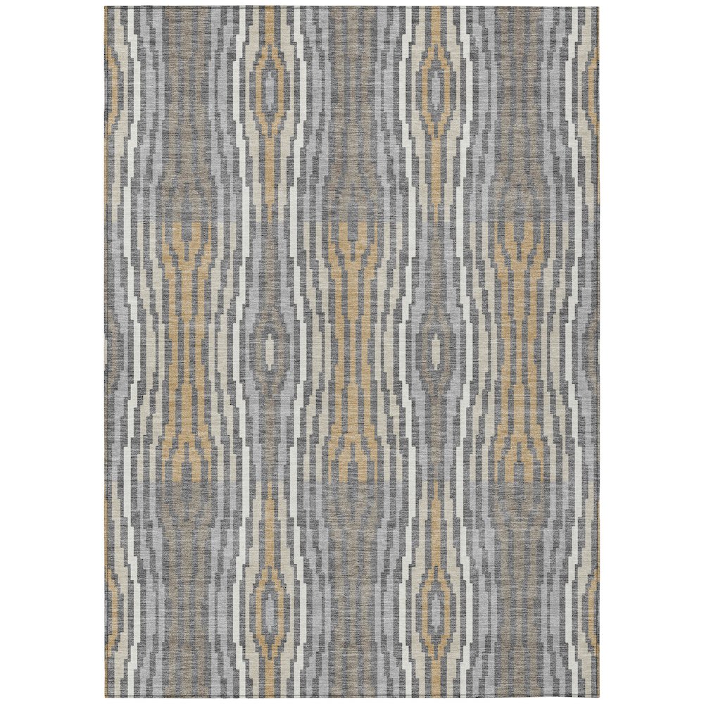Machine Washable Indoor/Outdoor Chantille ACN2666 Gray 3' x 5' Rug. Picture 1