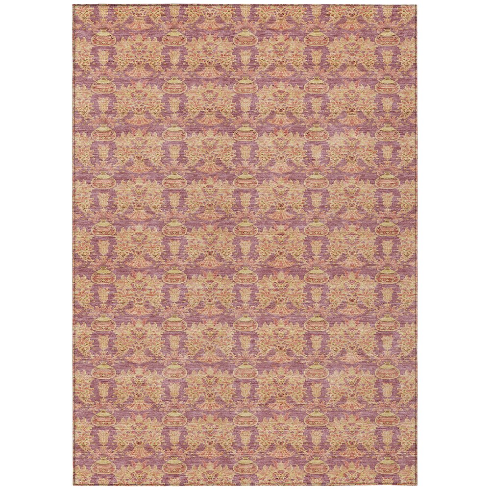 Machine Washable Indoor/Outdoor Chantille ACN2682 Pink 3' x 5' Rug. Picture 1
