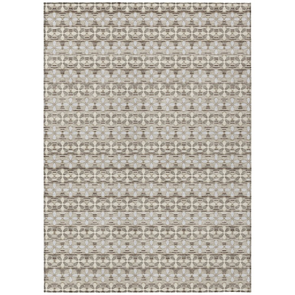 Machine Washable Indoor/Outdoor Chantille ACN2695 Ivory 3' x 5' Rug. Picture 1