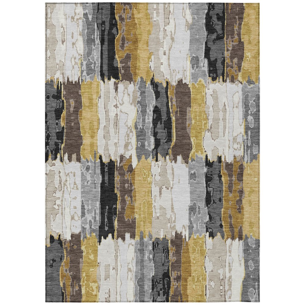 Machine Washable Indoor/Outdoor Chantille ACN2697 Gray 3' x 5' Rug. Picture 1