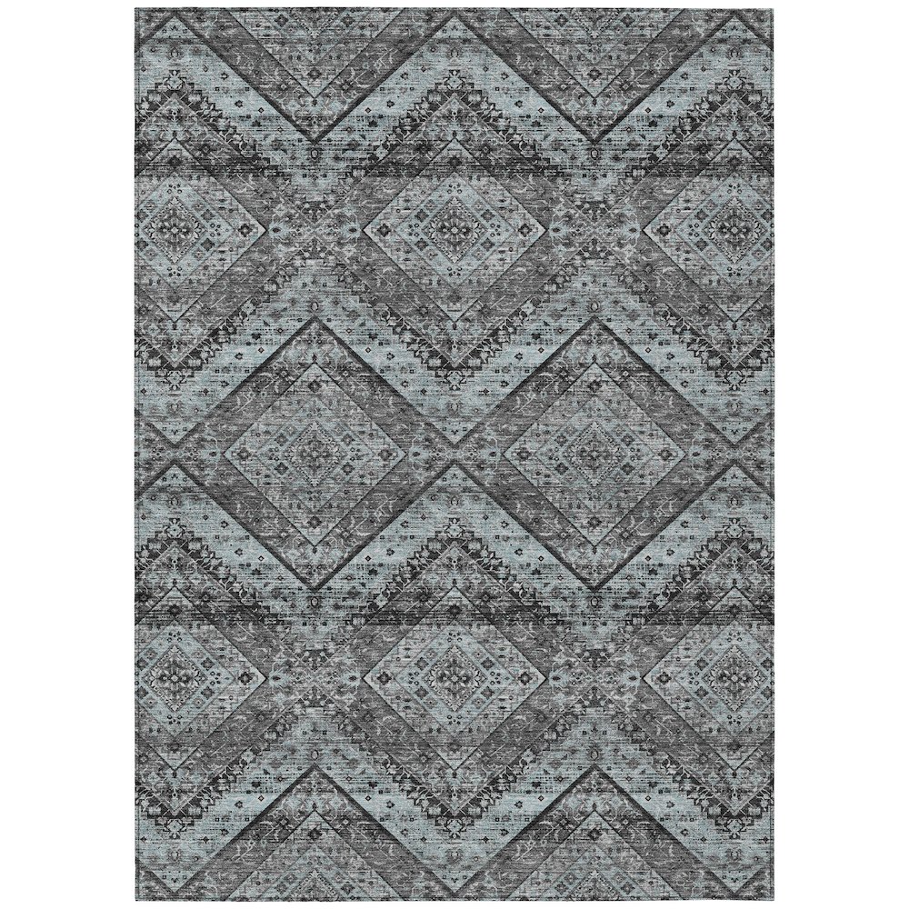 Machine Washable Indoor/Outdoor Chantille ACN2699 Gray 3' x 5' Rug. Picture 1