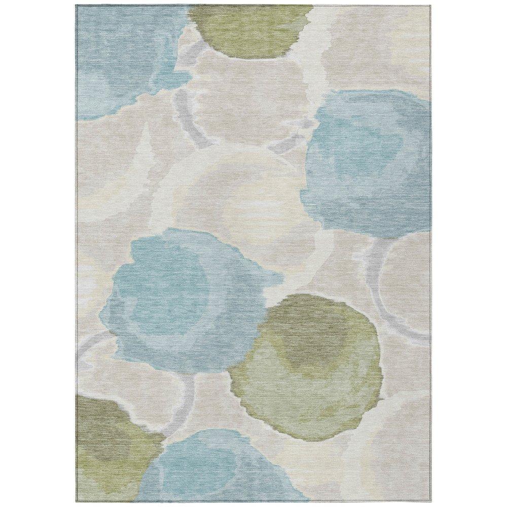 Machine Washable Indoor/Outdoor Chantille ACN2701 Ivory 3' x 5' Rug. Picture 1